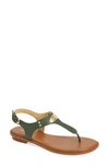 Michael Michael Kors 'plate' Sandal In Moss Leather