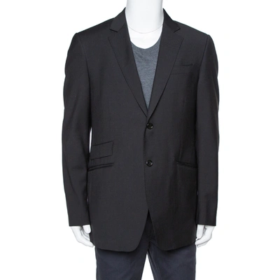 Pre-owned Burberry Black Wool & Silk Tailored Jacket Xl