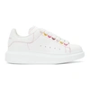 ALEXANDER MCQUEEN WHITE RAINBOW EYELETS OVERSIZED SNEAKERS