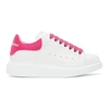 ALEXANDER MCQUEEN WHITE & PINK TPU OVERSIZED SNEAKERS