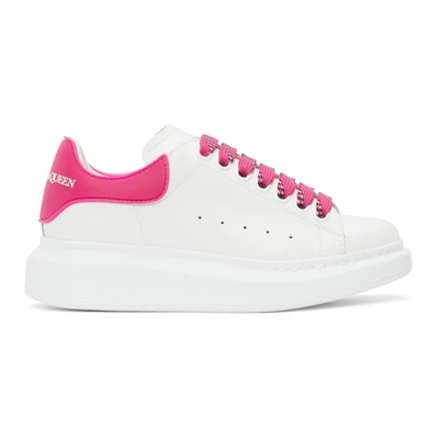 Alexander Mcqueen White & Pink Tpu Oversized Sneakers