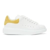 Alexander Mcqueen White & Yellow Snake Oversized Sneakers In 9718 Mimosa