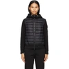 Moncler Maglia Hooded Sweatshirt And Down Jacket In 999 Black
