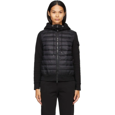 Moncler Maglia Hooded Sweatshirt And Down Jacket In Black