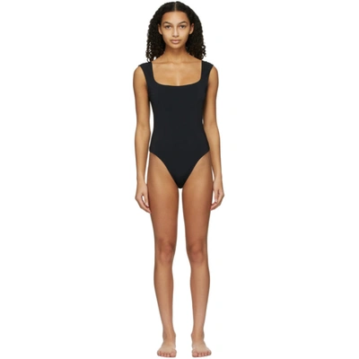 Haight Brigitte Square-neck Jersey Swimsuit In Black