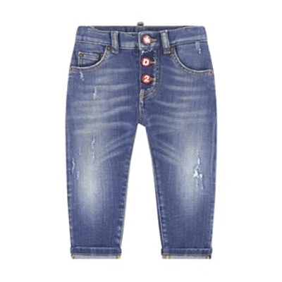 Dsquared2 Babies' Distressed Skinny Jeans In Blue