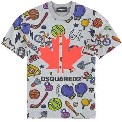 Dsquared2 Grey Printed T-shirt