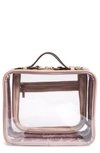 Calpak Clear Cosmetics Case In Mauve