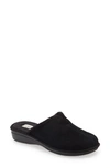 Cordani Maddie Wool-blend Slipper With Faux-fur Lining In Black Fabric