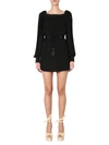 Saint Laurent Women Long Sleeved Dress In Black