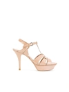 Saint Laurent Tribute High Heel Sandals In Nude & Neutrals