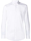 Xacus Structured Collar White Shirt With Buttoned Cuffs In White