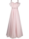 JENNY PACKHAM BOW-EMBELLISHED FLARED GOWN