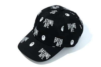 Pre-owned Bape  Monogram Panel Cap Black/white