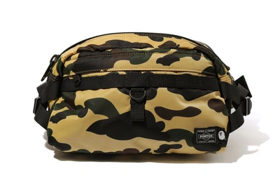 Pre-owned Bape  X Porter 1st Camo Waist Bag Yellow