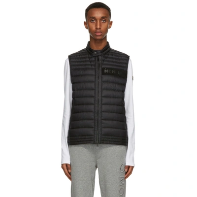 Moncler Roussilon Logo-print Quilted Down Gilet In Black