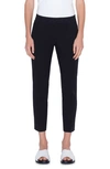 Akris Punto Ferry High-waist Straight-leg Cropped Jersey Pants In Black