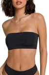 Good American Better Band Strapless Swim Top In Black001