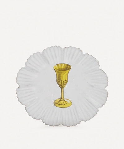 Astier De Villatte Gold Cup Plate In White