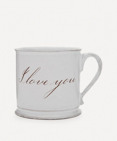 Astier De Villatte I Love You Mug In White