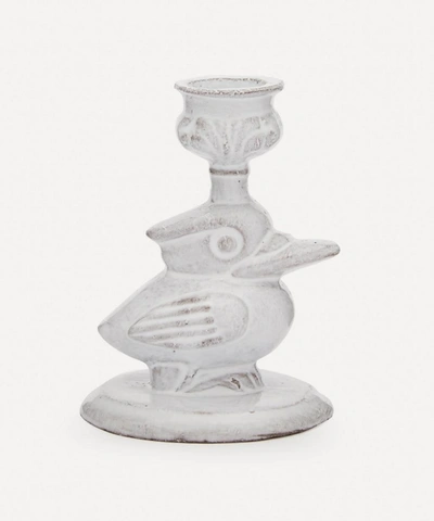 Astier De Villatte Sparrow Candlestick In White