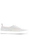 Thom Browne Heritage Canvas Sneakers In Grey