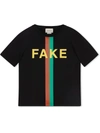 GUCCI SLOGAN-PRINT COTTON T-SHIRT