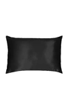 Slip Queen/standard Pure Silk Pillowcase In Black