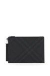 BURBERRY BURBERRY EDIN LARGE POUCH LONDON CHECK