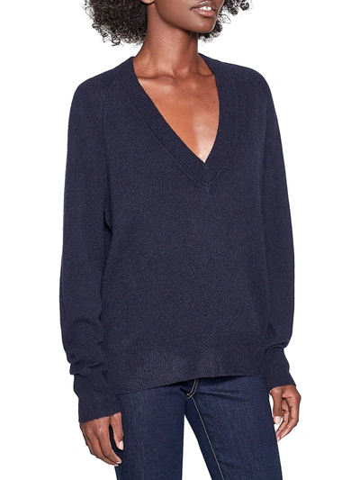 Equipment Madalene V-neck Cashmere Sweater In Eclipse