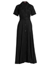 Staud Women's Millie Short-sleeve Belted Shirtdress In Black