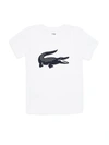 Lacoste Kids' Little Boy's & Boy's Crocodile Print Tee In Blue