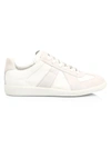 Maison Margiela Men's Replica Leather & Suede Low-top Sneakers In White