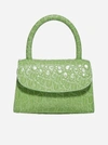 BY FAR MINI CROCODILE-EFFECT LEATHER BAG