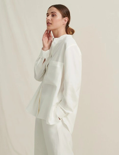 A Part Of The Art Airy Shirt White Soft Modal