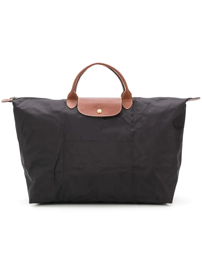 Longchamp Large Le Pliage Travel Bag In Black