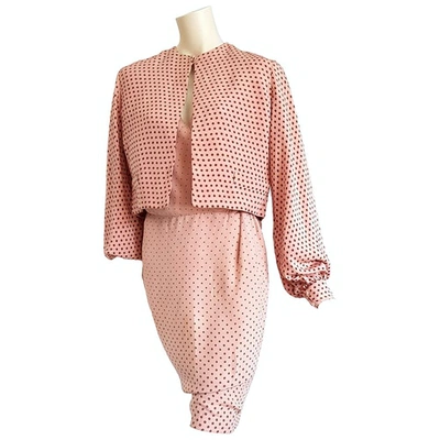 Pre-owned Valentino Silk Mid-length Dress In Pink