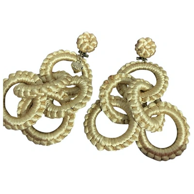 Pre-owned Mercantia Cloth Earrings In Gold