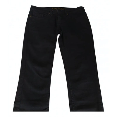 Pre-owned Zadig & Voltaire Straight Jeans In Black