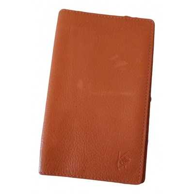 Pre-owned Kenzo Leather Wallet In Camel