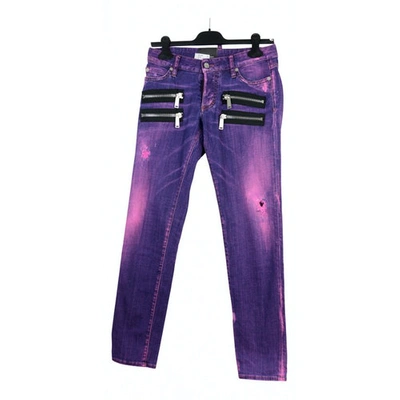 Pre-owned Dsquared2 Purple Denim - Jeans Jeans
