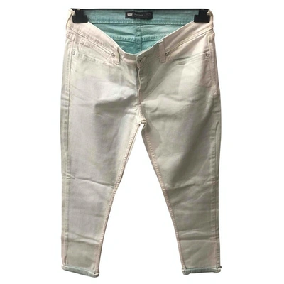 Pre-owned Levi's Trousers In White