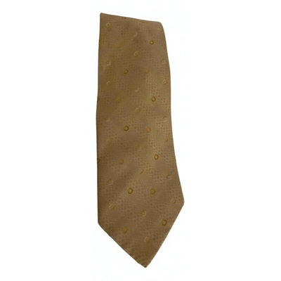 Pre-owned Cerruti 1881 Silk Tie In Gold