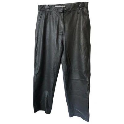 Pre-owned Humanoid Leather Trousers In Anthracite