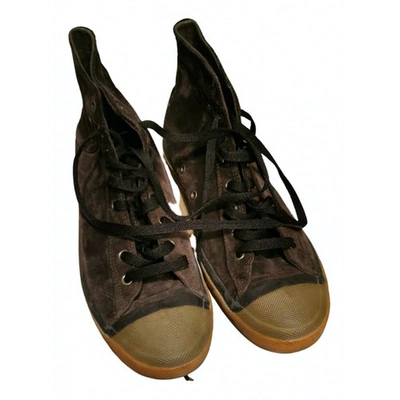 Pre-owned Diesel Trainers In Brown