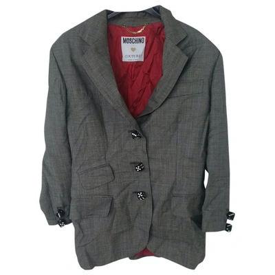 Pre-owned Moschino Wool Blazer In Multicolour