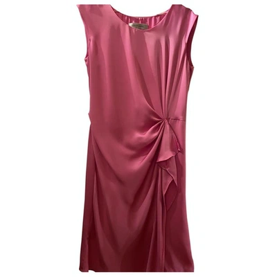 Pre-owned Gerard Darel Silk Mid-length Dress In Pink