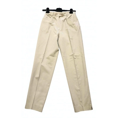 Pre-owned Incotex Beige Cotton Trousers