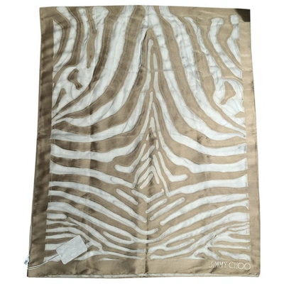 Pre-owned Jimmy Choo Beige Silk Scarf