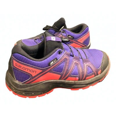 Pre-owned Salomon Cloth Trainers In Purple